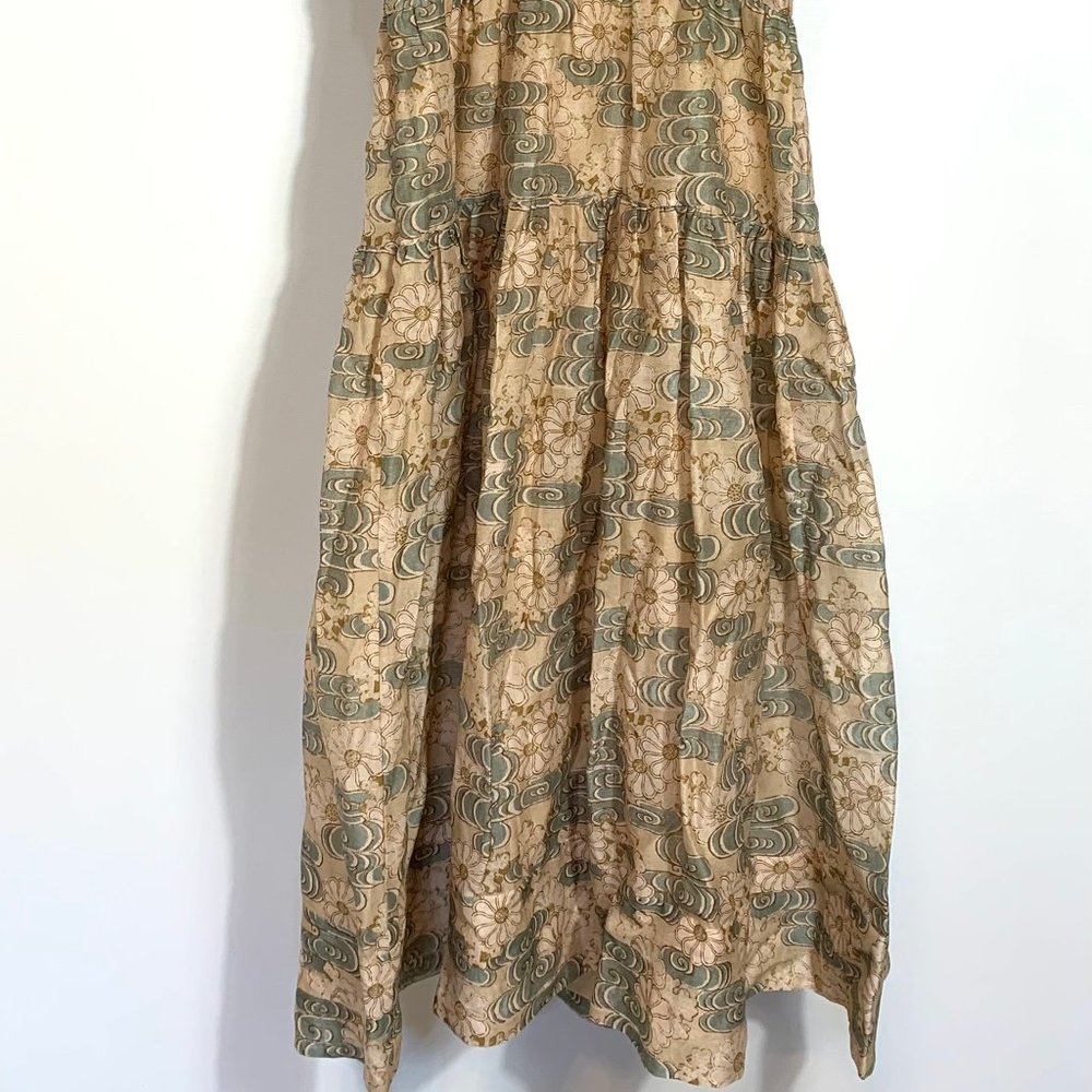 ULLA JOHNSON NWT Minerva Midi Organza Dress Color Willow Size 2 - Picture 9 of 12